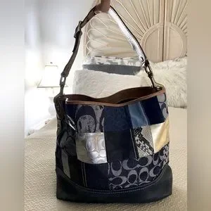 バッグ Vintage Coach patchwork Denim Tote bag s_wp_63e2fb5f02760be09c5dd9e4.webp